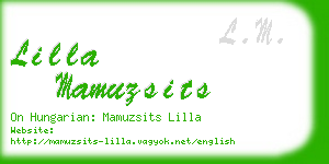 lilla mamuzsits business card